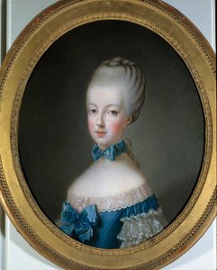 フランス王妃マリー・アントワネット（1755年～1793年）の肖像。ジャン・バティスト・シャルパンティエ（1728-1806）による絵画 作： Jean Baptiste Charpentier