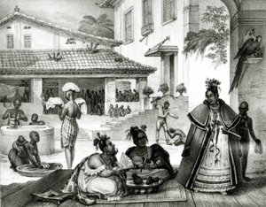 シガノスの家の内部（「ブレジルの画家と歴史家の旅」より