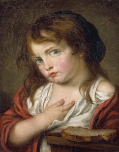 ふくれっ面の少女 作： Jean Baptiste (after) Greuze