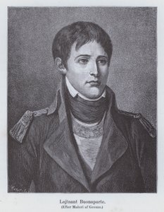 ナポレオン・ボナパルトの若き日の砲兵中尉（1785年頃）（リトグラフ版 作： Jean Baptiste (after) Greuze