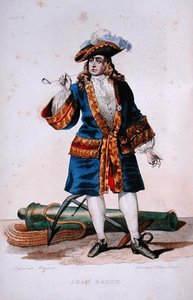 ジャン・バート（1651-1702）の肖像 1830年頃（彩色済み彫刻 作： Jean Baptiste (after) Mauzaisse