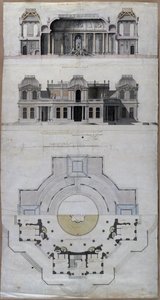 1717年、ストレルナのパビリオンウォーターパレスシャトードー 作： Jean Baptiste Alexandre Le Blond