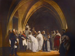 ルイ・ナポレオン共和国（1808-1873）の大統領がアブド・エル・カーダーを解放（10月16日、アンボワーズ城）。 作： Jean Baptiste Ange Tissier