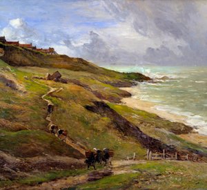 Equihenの岩 ブルトン海岸の風景。詳細アントワーヌ・ギユメ（1843-1918）による絵画 1910年 ルーアン美術博物館 作： Jean Baptiste Antoine Guillemet