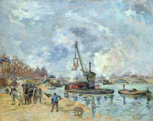 パリのキーベルシーで、1874年 作： Jean Baptiste Armand Guillaumin