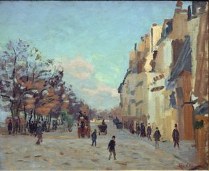 パリのケ・ド・ラ・ガール、雪の効果 - キャンバスに油彩 作： Jean Baptiste Armand Guillaumin