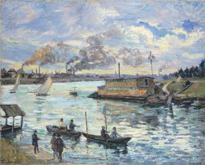 川の情景、1890