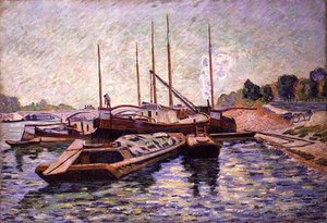 シャラントン・ル・ポンのセーヌ川 1885年頃 （油彩・キャンバス） 作： Jean Baptiste Armand Guillaumin