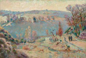 ポン・シャローのセデルの谷：白い霜、1903-11年頃（油彩、布地） 作： Jean Baptiste Armand Guillaumin