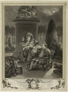 テュイルリーの夕べ 作： Jean Baptiste Blaise Simonet