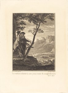 私たちの目の前に現れた自然の素晴らしさ 作： Jean Baptiste Blaise Simonet after Jean Michel Moreau