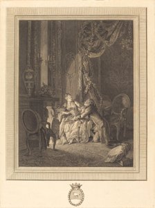 テテ・ア・テテの危険性 作： Jean Baptiste Blaise Simonet after Pierre Antoine Baudouin