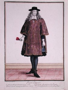 ボーヌの町の笛吹き 17世紀後半（彩色済み彫刻） 作： Jean Baptiste Bonnart