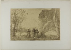 テッラチーナの家族 作： Jean Baptiste Camille Corot
