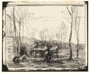 クリアリングでのピクニック 作： Jean Baptiste Camille Corot