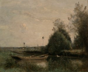 モルテンの池 作： Jean Baptiste Camille Corot