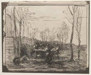 グレイドでの朝食 作： Jean Baptiste Camille Corot