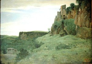 チヴィタ・カステラーナ 1826-27年頃 （油彩・キャンバス） 作： Jean Baptiste Camille Corot