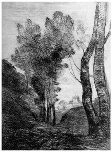 ローマ周辺、c1815-1865、1924 作： Jean Baptiste Camille Corot