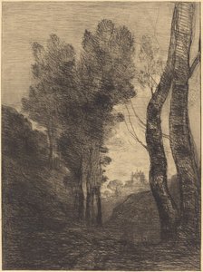 ローマのエンビロンズ Environs de Rome, 1866年。 作： Jean Baptiste Camille Corot