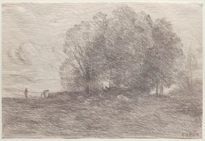 木の群れ 作： Jean Baptiste Camille Corot