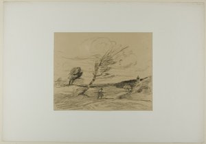 突風 作： Jean Baptiste Camille Corot