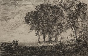 イタリアの風景、c。 1865