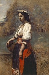 井戸のイタリア人女性 作： Jean Baptiste Camille Corot