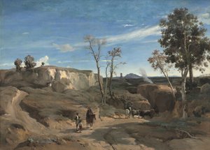 ローマのカンパーニャ、ラ セルバラ 作： Jean Baptiste Camille Corot