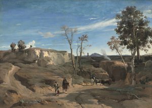 ラセルヴァーラ、ローマのカンパーニャ、c.1830-1831 作： Jean Baptiste Camille Corot