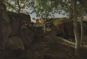 LaChâtaigneraie、1830〜40 作： Jean Baptiste Camille Corot