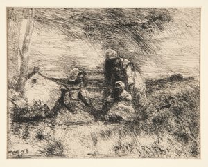 リトルシスター 作： Jean Baptiste Camille Corot