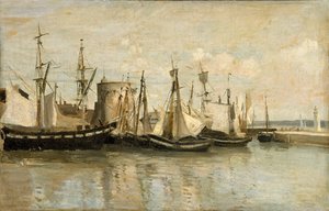 ラロシェル。接地ポートへの入り口 作： Jean Baptiste Camille Corot