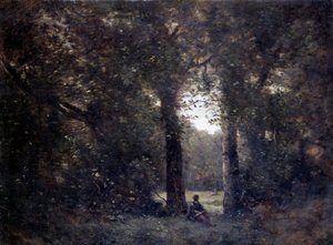 ラ・クレリエール、アヴレイ市の記念品 カミーユ・コロー（1796-1875）の絵画 19世紀 日。1x1.34 m . 作： Jean Baptiste Camille Corot