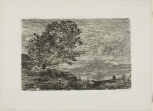 チロルの湖 作： Jean Baptiste Camille Corot