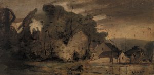 風景、1796 作： Jean Baptiste Camille Corot