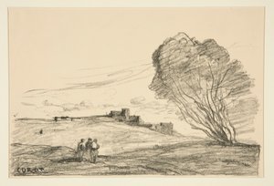 Le Fort d?tach? (辺境の砦) 作： Jean Baptiste Camille Corot