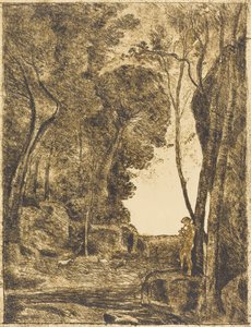 リトル・シェパード、第1版ル・プティ・ベルジェ、1855年 作： Jean Baptiste Camille Corot
