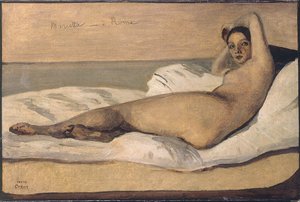 マリエッタローマのオダリスク 作： Jean Baptiste Camille Corot