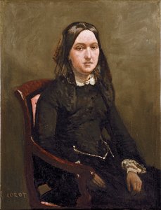 Mme Bison, 1852 作： Jean Baptiste Camille Corot