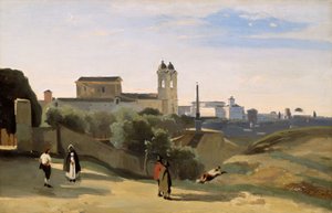 モンテ ピンチョ、ローマ 作： Jean Baptiste Camille Corot