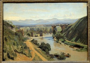 ローマ近郊のナルニ橋 カミーユ・コロー（1796-1875）の絵 1826年 日0.34×0.48m 作： Jean Baptiste Camille Corot