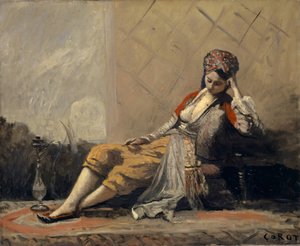 オダリスク、1872-1873。 作： Jean Baptiste Camille Corot