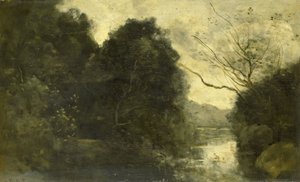 森の中の池 作： Jean Baptiste Camille Corot