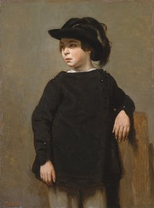 子供の肖像、ca。 1835年。 作： Jean Baptiste Camille Corot