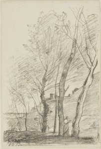木の下で読書 作： Jean Baptiste Camille Corot