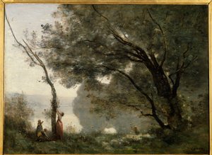 モルトフォンテーヌの想い出。カミーユ・コロー（1796-1875）の絵画