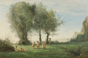 Ronde D&39;Amours;日の出 作： Jean Baptiste Camille Corot