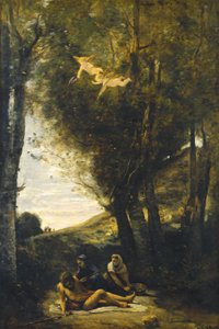 聖女たちに助けられた聖セバスチャン 作： Jean Baptiste Camille Corot
