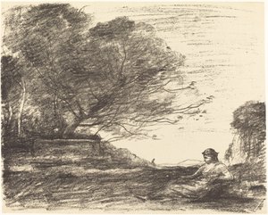 サッフォー（サフォ​​ー） 作： Jean Baptiste Camille Corot